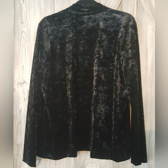 Vince Camuto Black Velvet Open Jacket L - Picture 3 of 8